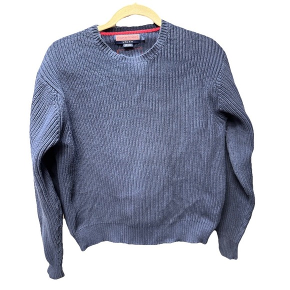 Vineyard Vines Offshore On the Go Large Crewneck Sweater Faded Indigo Coast NWOT - Picture 1 of 6